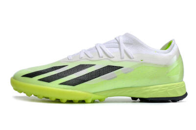 Men's Adidas X Crazyfast.1 TF Football Shoes - Green/White/Black