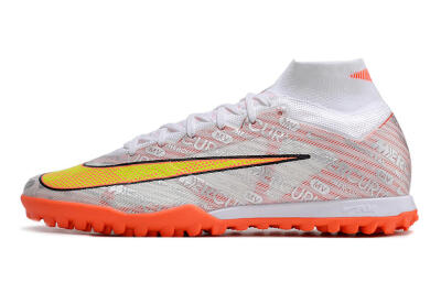 Unisex Nike Air Zoom Mercurial Superfly 9 Elite TF Football Shoes - Orange/White/Silver