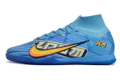Men's Nike Air Zoom Mercurial Superfly 9 Elite IC Football Shoes - Blue/Yellow/Black