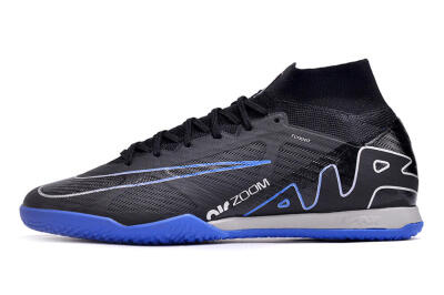 Men's Nike Air Zoom Mercurial Superfly 9 Elite IC Football Shoes - Black/Blue/White