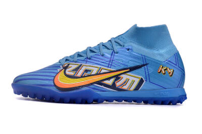Men's Kylian Mbappe x Nike Air Zoom Mercurial Superfly 9 Elite TF Football Shoes - Blue/Yellow/Black