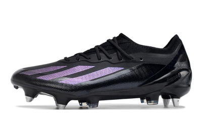 Men's Adidas X Crazyfast.1 SG Football Boots - Black/Purple