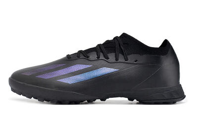 Men's Adidas X Crazyfast.1 TF Football Shoes - Black/Purple