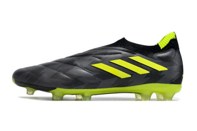 Men's Adidas Copa Pure+ FG Football Boots - Black/Green