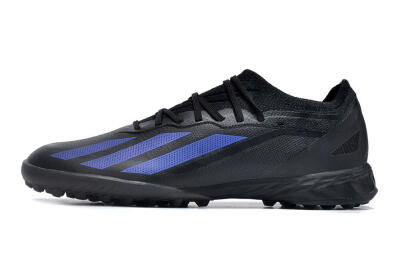 Men's Adidas X Crazyfast.1 TF Football Shoes - Black/Blue