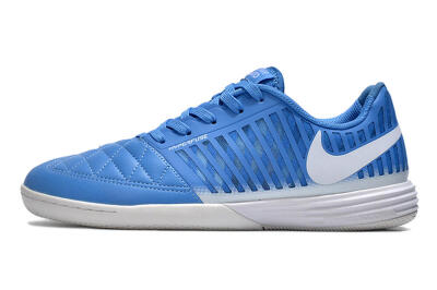 Men's Nike Lunar Gato 2 IC Football Shoes - Blue/White