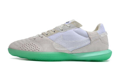 Men's Nike StreetGato IC Football Shoes - Grey/White/Green