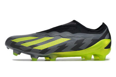 Men's Adidas X Crazyfast+ FG Football Boots - Grey/Black/Green