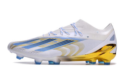 Men's Adidas X Crazyfast.1 FG Football Boots - White/Blue/Gold