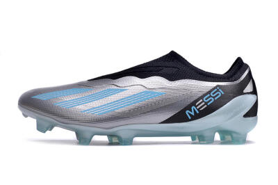 Men's Adidas X Crazyfast+ FG Football Boots - Silver/Blue/Black