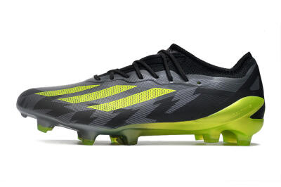 Men's Adidas x Crazyfast.1 FG Football Boots - Black/Green