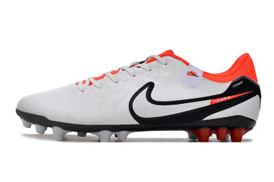 Men's Nike Tiempo Legend 10 Academy AG Football Boots - White/Black/Red