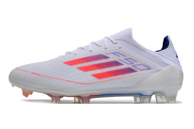 Men's Adidas F50 Adizero FG Football Boots - White/Red/Blue