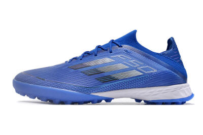 Men's Adidas F50 Adizero TF Football Shoes - Blue/Silver/Black