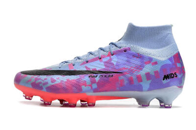 Unisex Nike Air Zoom Mercurial Superfly 9 Elite AG Football Boots - Blue/Purple/Pink