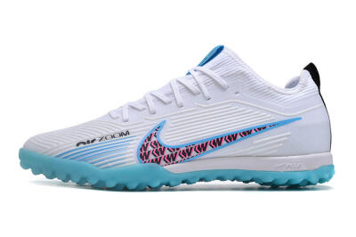 Unisex Nike Air Zoom Mercurial Vapor 15 Pro TF Football Shoes - White/Blue/Pink