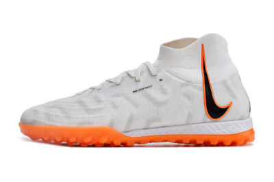 Men's Nike Phantom Luna Elite NU TF Football Shoes - White/Orange/Grey