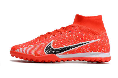 Men's Nike Air Zoom Mercurial Superfly 9 Elite TF Football Shoes - Red/White/Black