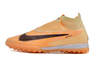 Men's Nike Phantom GX Elite DF Link TF Football Shoes - Orange/Pink/Black