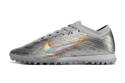 Unisex Nike Air Zoom Mercurial Vapor 15 Elite TF Football Shoes - Silver/Gold