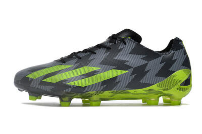 Men's Adidas X Crazyfast+ FG Football Boots - Black/Grey/Green