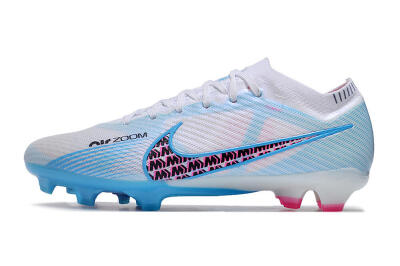 Men's Nike Air Zoom Mercurial Vapor 15 Elite FG Football Boots - White/Blue/Pink