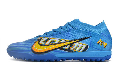 Unisex Nike Air Zoom Mercurial Vapor 15 Elite TF Football Shoes - Blue/White/Orange/Yellow