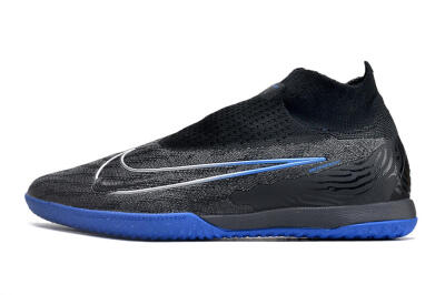 Men's Nike Phantom GX Elite DF Link IC Football Shoes - Grey/Black/Blue