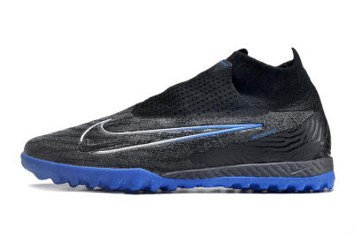 Men's Nike Phantom GX Elite DF Link TF Football Shoes - Grey/Black/Blue