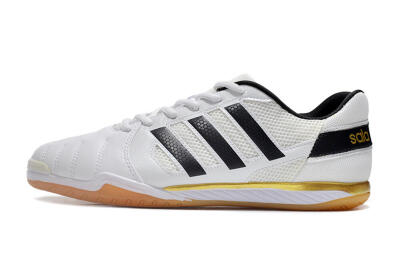 Men's Adidas Top Sala IC Football Shoes - White/Black/Gold