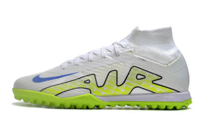 Men's Nike Air Zoom Mercurial Superfly 9 Elite TF Football Shoes - White/Blue/Yellow