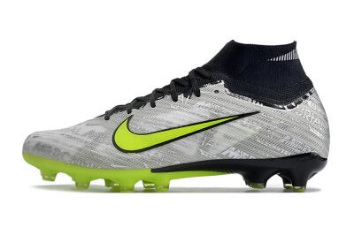 Men's Nike Air Zoom Mercurial Superfly 9 Elite AG Football Boots - Silver/Black/Yellow