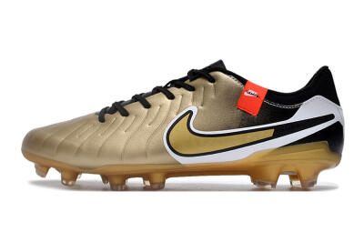 Men's Nike Tiempo Legend 10 Pro FG Football Boots - Gold/Black/White