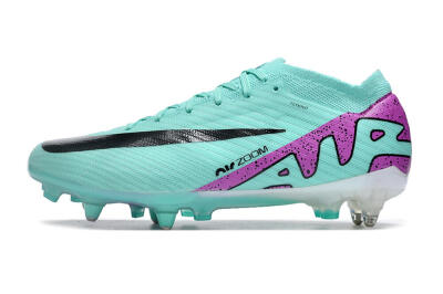 Men's Nike Air Zoom Mercurial Vapor 15 Elite SG Football Boots - Turquoise/Black/White/Purple