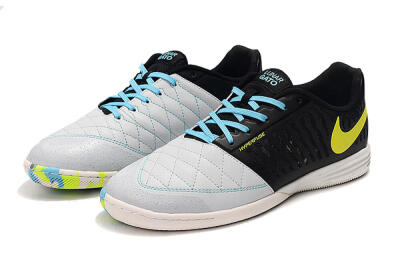 Men's Nike Lunar Gato 2 IC Football Shoes - Black/Blue/Yellow