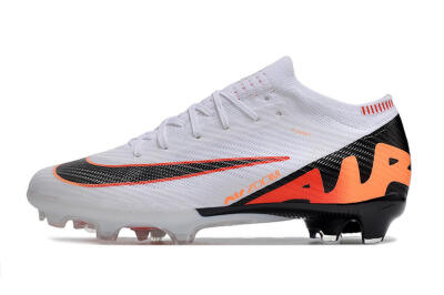 Unisex Nike Air Zoom Mercurial Vapor 15 Elite FG Football Boots - White/Orange/Black