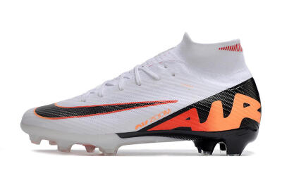 Unisex Nike Air Zoom Mercurial Superfly 9 Elite FG Football Boots - White/Orange/Black