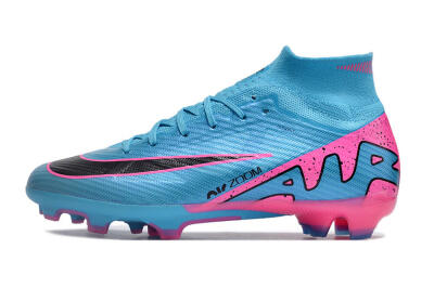 Unisex Nike Air Zoom Mercurial Superfly 9 Elite FG Football Boots - Blue/Pink/Black