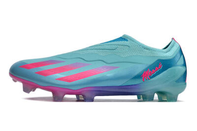 Men's Adidas X Crazyfast+ FG Football Boots - Flash Aqua/Lucid Pink/Lucid Cyan