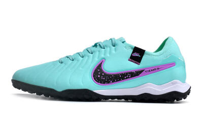 Men's Nike Tiempo Legend 10 TF Football Shoes - Blue/Black/Purple