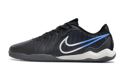 Men's Nike Tiempo Legend 10 Academy IC Football Shoes - Black/White/Blue