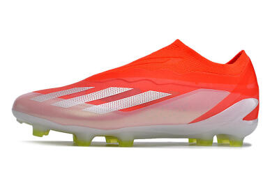 Men's Adidas X Crazyfast+ Laceless FG Football Boots - Red/White/Yellow