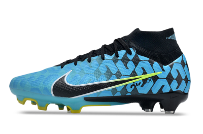 Unisex Nike Air Zoom Mercurial Superfly 9 Elite FG Football Boots - Blue/Black/White/Green