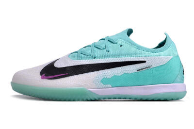Men's Nike Phantom GX Elite IC Football Shoes - White/Jade/Black/Purple