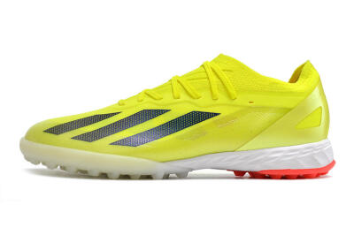 Men's Adidas X Crazyfast.1 TF Football Shoes - Yellow/Black/White
