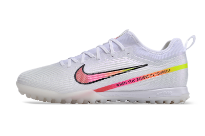Men's Nike Air Zoom Mercurial Vapor 15 Pro TF Football Shoes - White/Pink/Black/Yellow