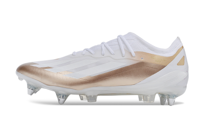 Men's Adidas X Crazyfast.1 SG Football Boots - White/Gold/Silver