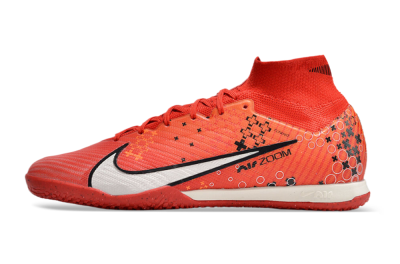Men's Nike Air Zoom Mercurial Superfly 9 Elite IC Football Shoes - Red/White/Black
