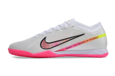 Men's Nike Air Zoom Mercurial Vapor 15 Elite IC Football Shoes - White/Pink/Black/Yellow