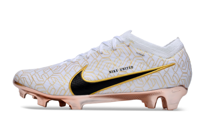 Unisex Nike Air Zoom Mercurial Vapor 15 Elite FG Football Boots - White/Gold/Black
